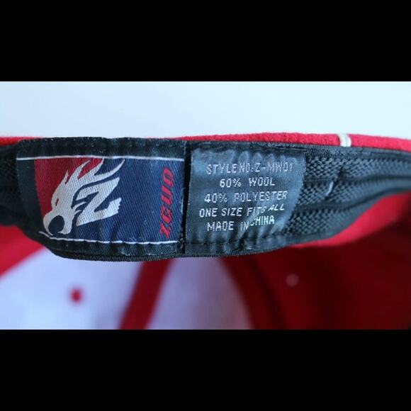 NEW YORK Red Wool/Polyester Baseball Hat ZCUDS in PRISTINE CONDITION - Picture 6 of 8